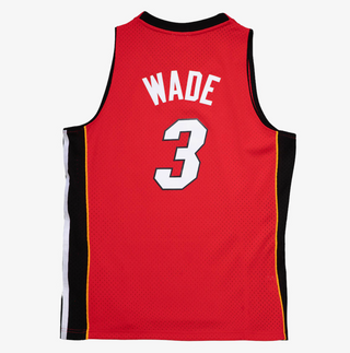 MITCHELL & NESS DWAYNE WADE 2005-06 MIAMI HEAT RED SWINGMAN JERSEY