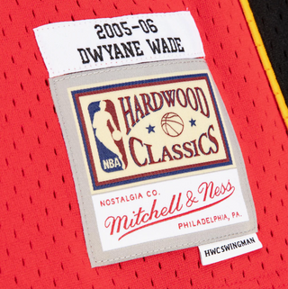 MITCHELL & NESS DWAYNE WADE 2005-06 MIAMI HEAT RED SWINGMAN JERSEY