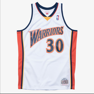 MITCHELL & NESS STEPHEN CURRY GOLDEN STATE WARRIORS 2009-10 WHITE SWINGMAN JERSEY