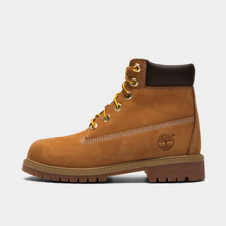 TIMBERLAND JUNIOR'S 6-INCH PREMIUM LACE-UP WATERPROOF WINTER BOOT NUBUCK BEIGE WHEAT TB112909-713