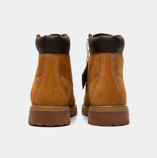 TIMBERLAND JUNIOR'S 6-INCH PREMIUM LACE-UP WATERPROOF WINTER BOOT NUBUCK BEIGE WHEAT TB112909-713