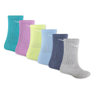 KID'S NIKE DRI-FIT CUSHIONED SOCKS 6pck UN0019-BA2