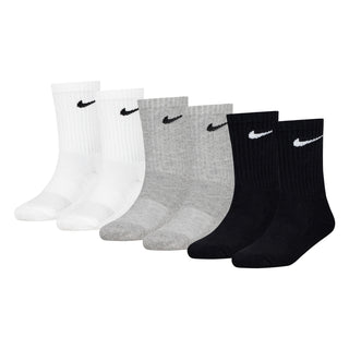 NIKE KIDS BASIC CREW SOCKS 'DARK GREY HEATHER' UN0019-G0E