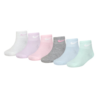 KIDS NIKE METALLIC SWOOSH QUARTER SOCKS 'DOLL' UN0357-P6I