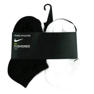 NIKE KIDS NO SHOW SOCKS 6PACK 'WHITE/DARK GREY HEATHER' UN0371-W2F