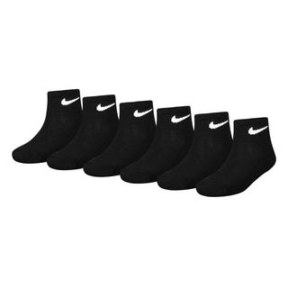 NIKE KIDS CREW SOCKS 6 PACK 'BLACK'  (10C-3Y) UN0372-023
