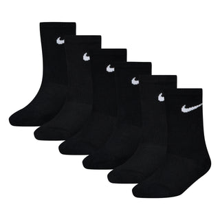 NIKE KIDS CREW SOCKS 6 PACK 'BLACK' UN0373-023