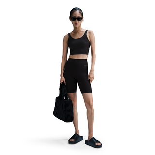 WOMEN'S NIKE ZENVY RIB PADDED SPORTS BRA 'BLACK' HF1542-010