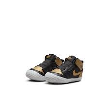 JORDAN 1 CRIB BOOTIE BLACK/METALLIC GOLD-SAIL AT3745-071