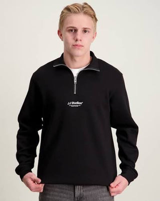 JJESOHO SWEAT QUARTER ZIP HN NOOS PLS "BLACK" 12279519