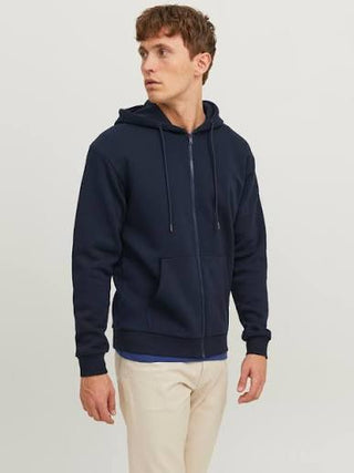 JJEBRADLEY SWEAT ZIP HOOD NOOS PLS "NAVY BLAZER" 12250596