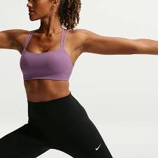 WOMEN'S NIKE ZENVY STRAPPY LIGHT-SUPPORT PADDED SPORTS BRA "VIOLET DUST/WHITE" IB9847-536