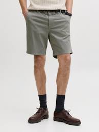 MEN'S JACK&JONES RELAXED FIT SHORTS JPSTACE VANCE CHINO SHORTS REG SN "AGAVE GREEN"