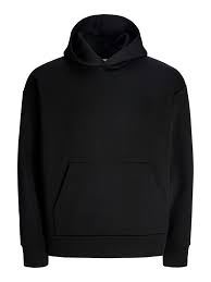 JACK & JONES JJEBARRON SWEAT HOOD LN PLS " BLACK" 12299693