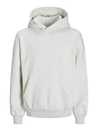 MENS JACK&JONES WIDE FIT URBAN EDGE HOODIE "WHITE MELANGE" 12259944