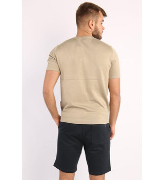 MEN'S ONLY & SONS ONSWYLER LIFE REG KNITTED T-SHIRT "BEIGE" 22022928