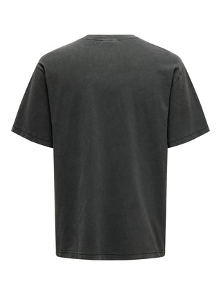 Only & Sons Relaxed Distressed Tee "Black" 22030505