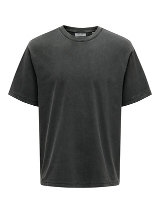 Only & Sons Relaxed Distressed Tee "Black" 22030505