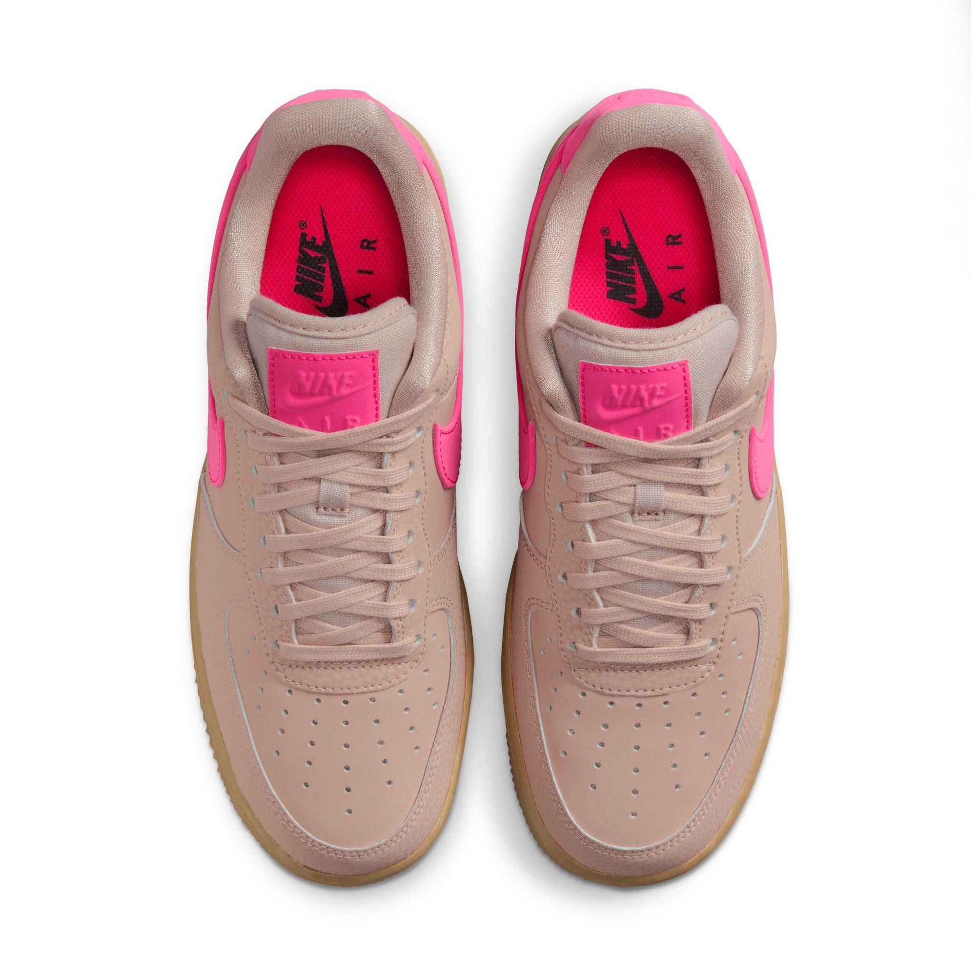 Hyper Pink Air Force One Particle Beige WOMEN'S NIKE AIR FORCE LOW