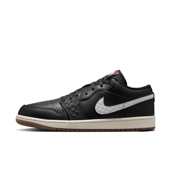 MEN'S AIR JORDAN 1 LOW SE "OFF NOIR/SAIL-UNIVERSITY RED-GAME ROYAL" IO2047-001