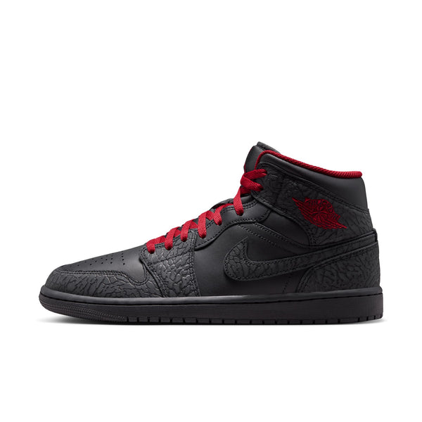 MEN'S AIR JORDAN 1 MID SE "TOUGH RED ELEPHANT PRINT" PHANTOM IX3527-010