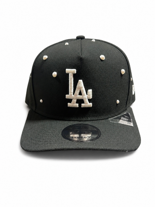 NEW ERA 9FIFTY PRE CURVED L.A DODGERS "BEADS PACK" BLACK/WHITE WITH GREY UV