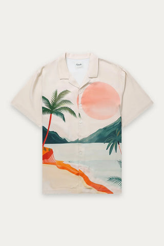 KUWALLA TEE TROPICAL SUNSET BEACH SHIRT KUL-0126-SS008B