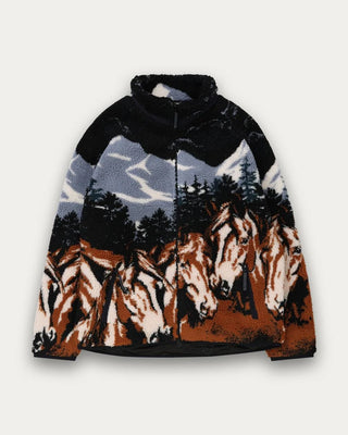 MEN'S KUWALLA TEE PRINTED SHERPA JACKET 'TOBIANO HORSES' KUL-SFZ3030-0326