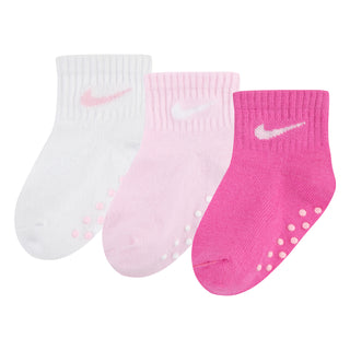 NIKE BABY NO-SLIP SOCKS 6-12MOS  'PINK FOAM' MN0053-I0A