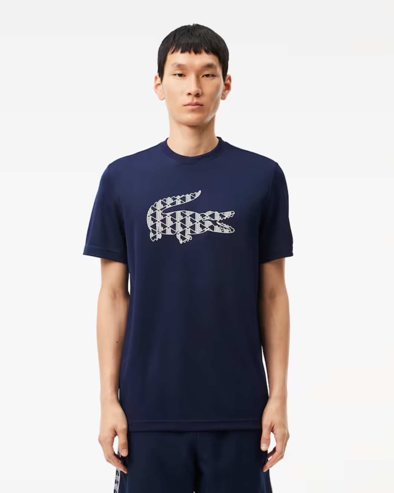 LACOSTE Men's Ultra Dry Piqué Tennis T-Shirt NAVY BLUE TH2623-51
